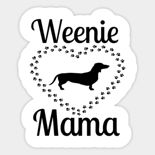 Weenie Mama Paw Heart Sticker